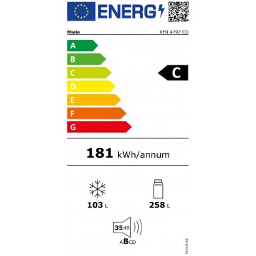 Miele KFN 4797 CD Ψυγειοκαταψύκτης NoFrost Υ201.5xΠ59.7xΒ67.5εκ. Inox